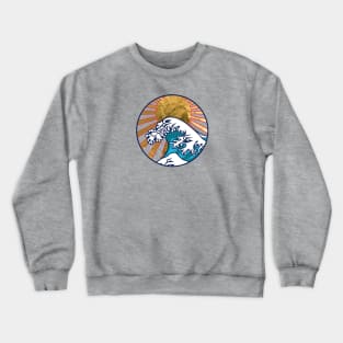 Golden Great Wave off Kanagawa Crewneck Sweatshirt